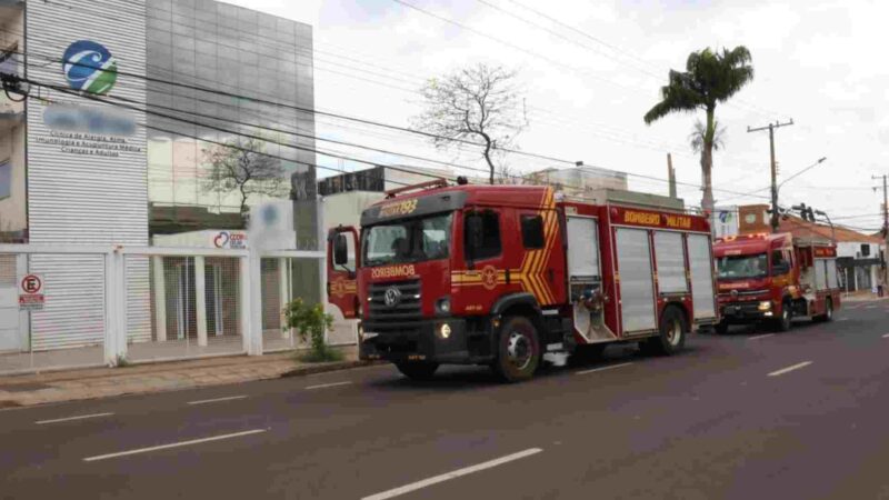 Princípio de incêndio assusta funcionários de clínica no Centro de Campo Grande