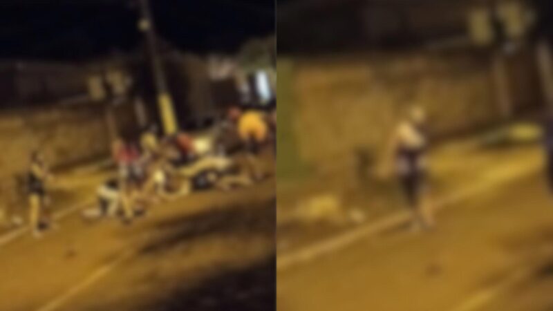 Imagens mostram momento em que casal é esfaqueado em briga de bar após abuso de criança