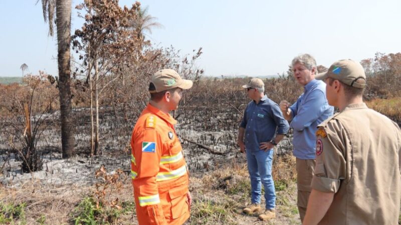 Secretário acompanha ações do Corpo de Bombeiro no combate a incêndios em Bonito