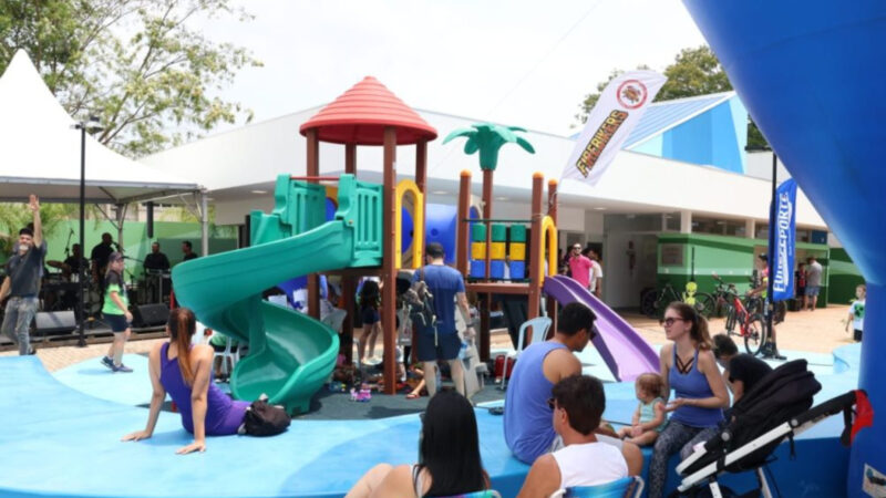 Área de lazer com estação de ginástica e vaporizador de água é inaugurada no Parque dos Poderes