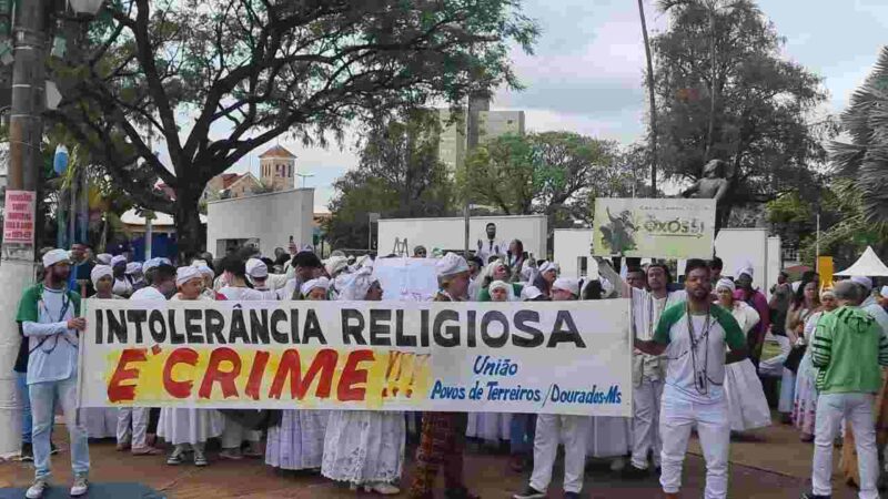 Ato público em Dourados reúne lideranças de terreiros contra intolerância religiosa