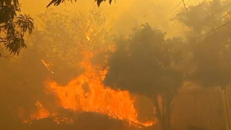 Incêndio atingiu quatro bairros e destruiu ferro velho e casas em Campo Grande