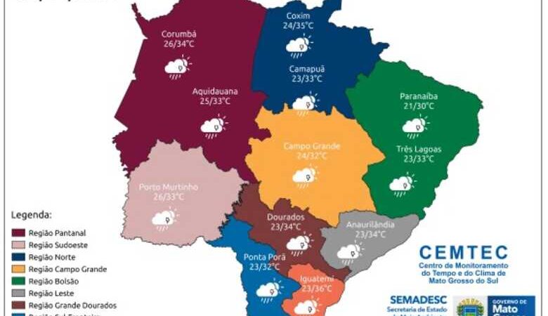 Novembro começa com possibilidade de chuva nesta sexta-feira