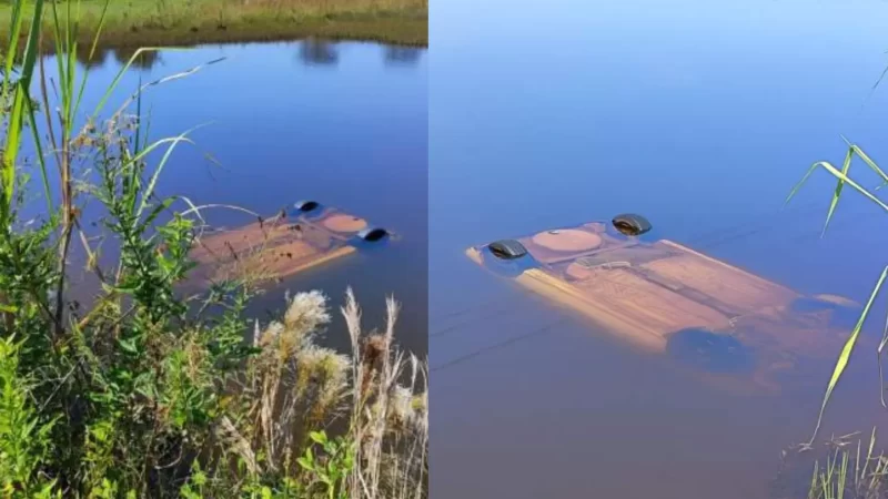 Carro cai em lagoa e quatro pessoas morrem afogadas no interior de MS