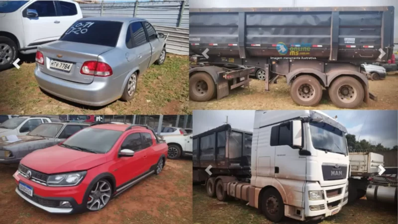 Leilão do TJMS tem carrocerias, motos e carros com lance a partir de R$ 1.890