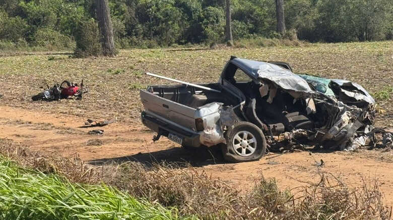 Motorista de caminhonete morre em grave acidente na MS-480