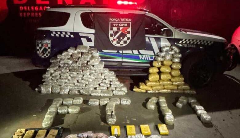 Força Tática tira das ruas mais de 100 kg de drogas em Campo Grande e prende suspeito