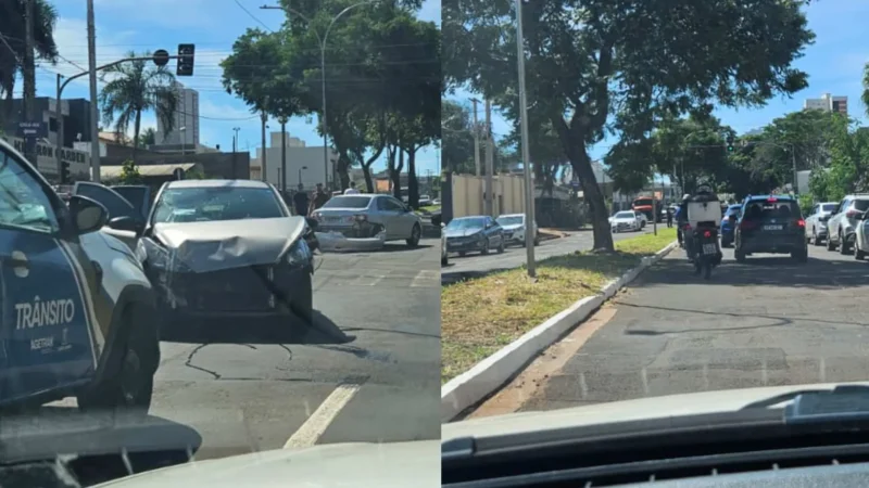 Acidente na Rachid Neder deixa trânsito lento em Campo Grande