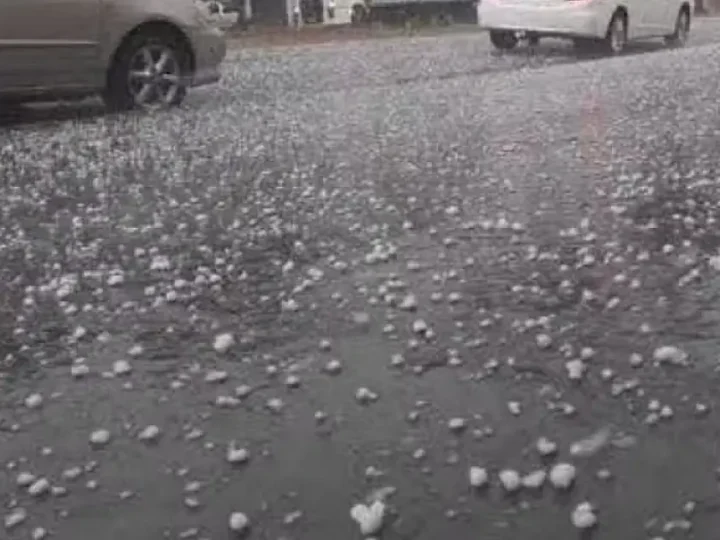 Chuva forte com granizo coloca Estado sob alerta de perigo