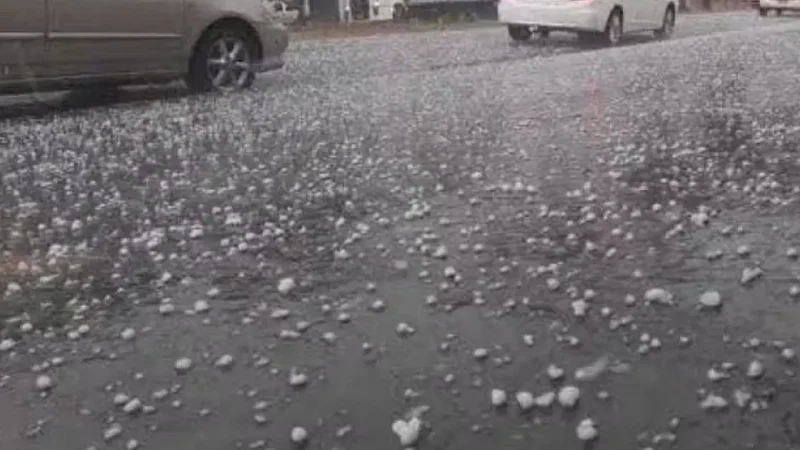 Chuva forte com granizo coloca Estado sob alerta de perigo