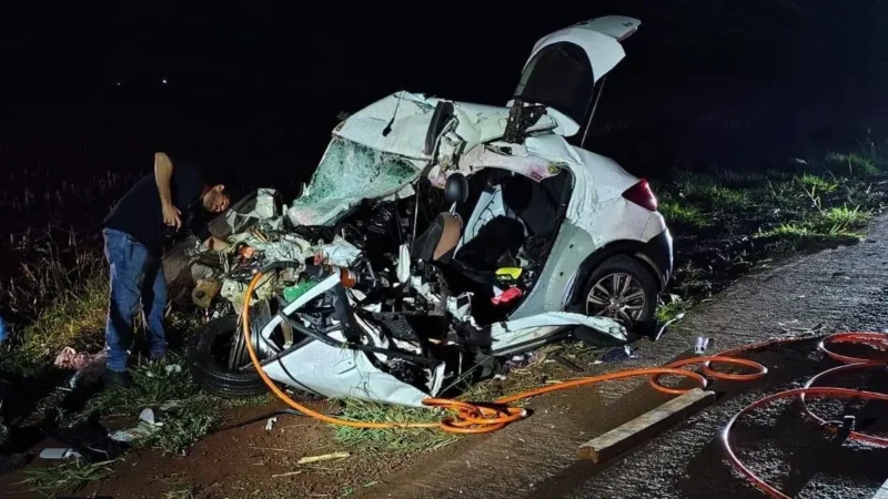 Homem de 38 anos e adolescente de 13 morrem em acidente na BR-267, entre Rio Brilhante e Maracaju