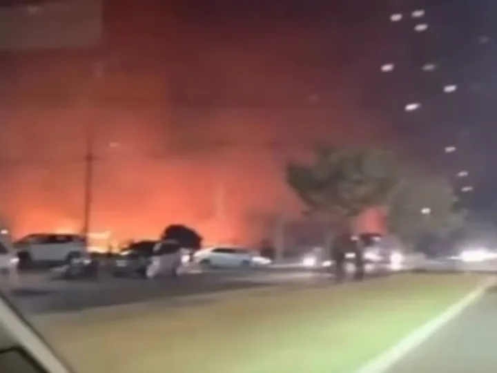 Incêndio de grandes proporções atinge área de vegetação em Chapadão do Sul