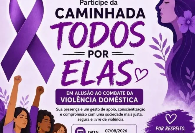 Paraíso das Águas promove caminhada “Todos por Elas” em mobilização pelo combate à violência doméstica