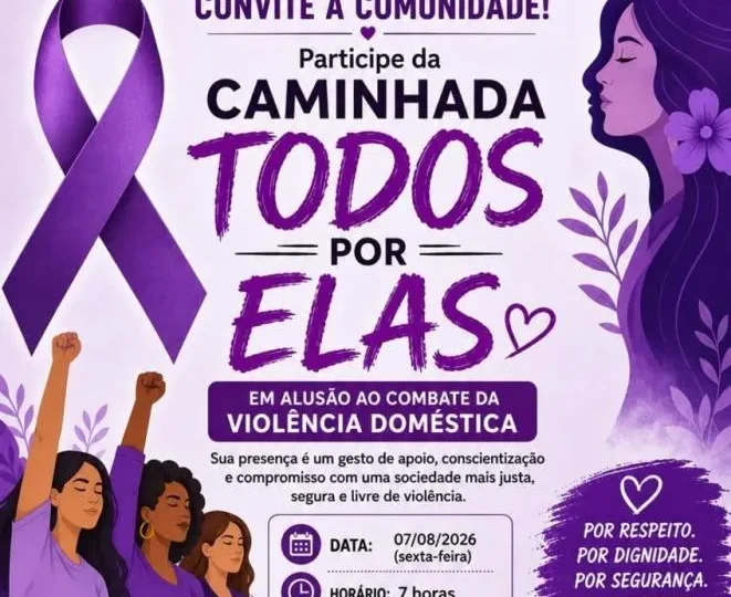 Paraíso das Águas promove caminhada “Todos por Elas” em mobilização pelo combate à violência doméstica